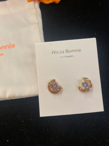 Alicia Bonnie "Halo" C Stone Stone Earrings