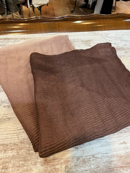 NWT Agnona Cashmere Brown Ombre Scarf