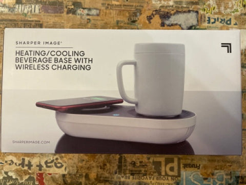 Sharper Image Heating/ Cooling Beverage Base with Wireless Charging